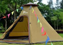 Zimo 5-6 Person Outdoor Windbreak Pergola Tower Post Camping Mosquito Net Yurt 10x10ft Tipi Tent 